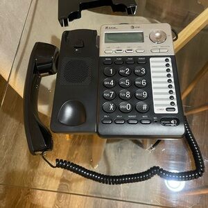 AT&T Black and Silver Corded Phone